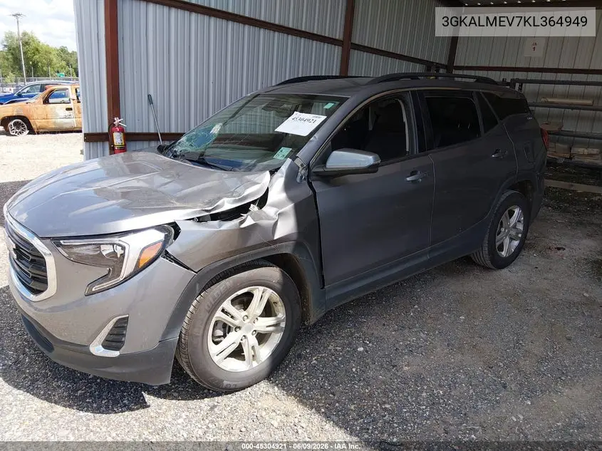 2019 GMC Terrain Sle VIN: 3GKALMEV7KL364949 Lot: 45304921