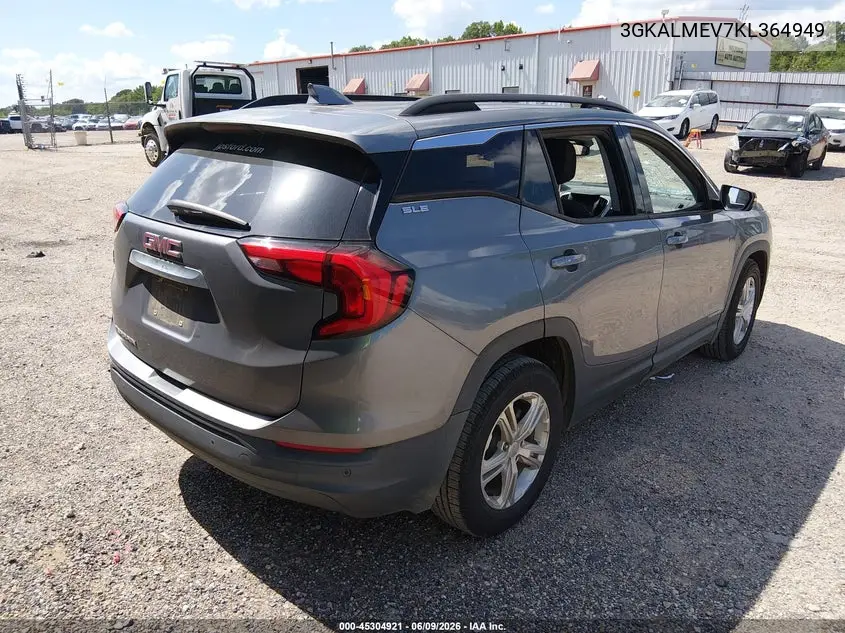 2019 GMC Terrain Sle VIN: 3GKALMEV7KL364949 Lot: 45304921