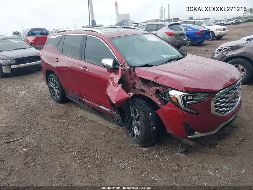 2019 GMC Terrain Denali VIN: 3GKALXEXXKL271216 Lot: 45331991