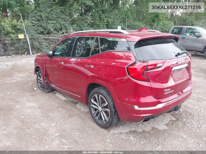 2019 GMC Terrain Denali VIN: 3GKALXEXXKL271216 Lot: 45331991