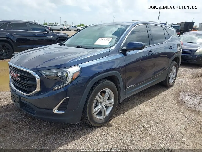 2019 GMC Terrain Sle VIN: 3GKALMEV6KL104705 Lot: 45445802