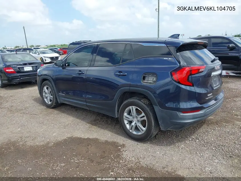 2019 GMC Terrain Sle VIN: 3GKALMEV6KL104705 Lot: 45445802