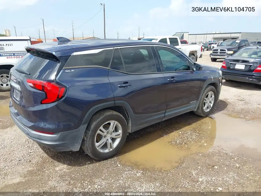2019 GMC Terrain Sle VIN: 3GKALMEV6KL104705 Lot: 45445802