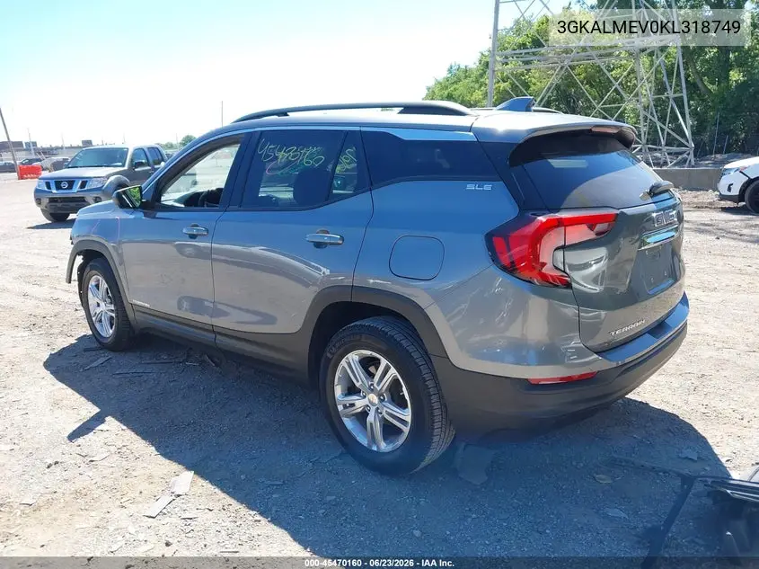 2019 GMC Terrain Sle VIN: 3GKALMEV0KL318749 Lot: 45470160