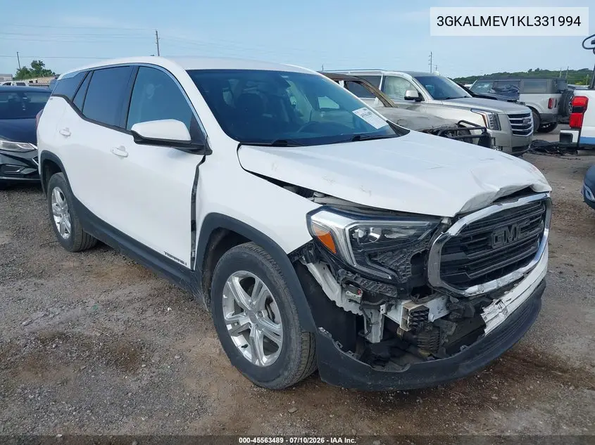 2019 GMC Terrain Sle VIN: 3GKALMEV1KL331994 Lot: 45563489