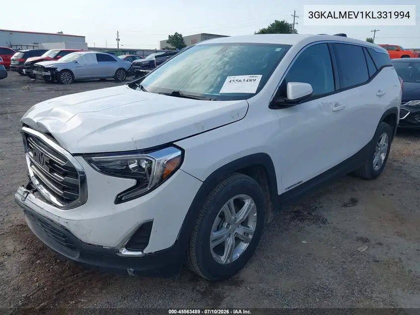 2019 GMC Terrain Sle VIN: 3GKALMEV1KL331994 Lot: 45563489