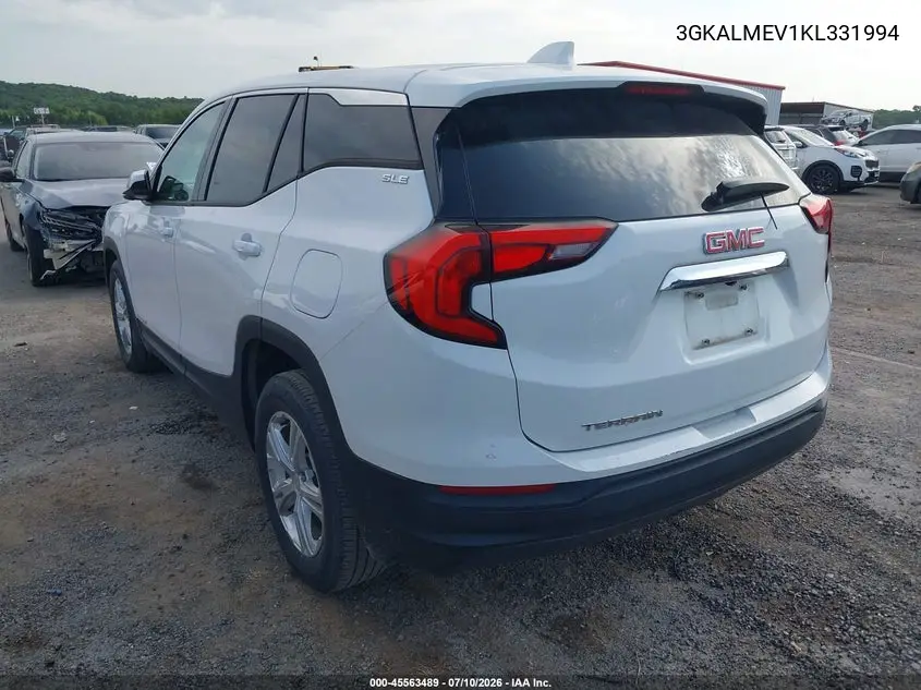 2019 GMC Terrain Sle VIN: 3GKALMEV1KL331994 Lot: 45563489