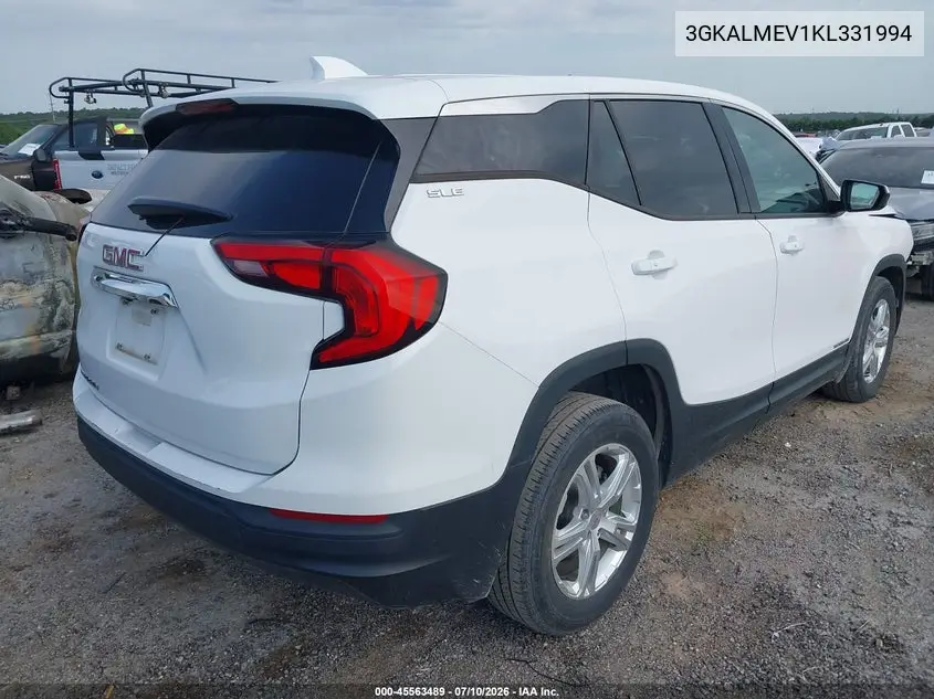 2019 GMC Terrain Sle VIN: 3GKALMEV1KL331994 Lot: 45563489