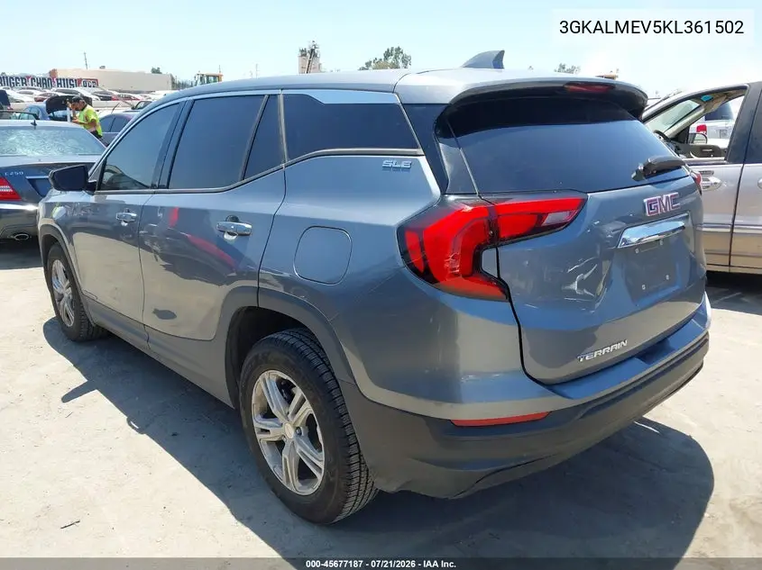 2019 GMC Terrain Sle VIN: 3GKALMEV5KL361502 Lot: 45677187