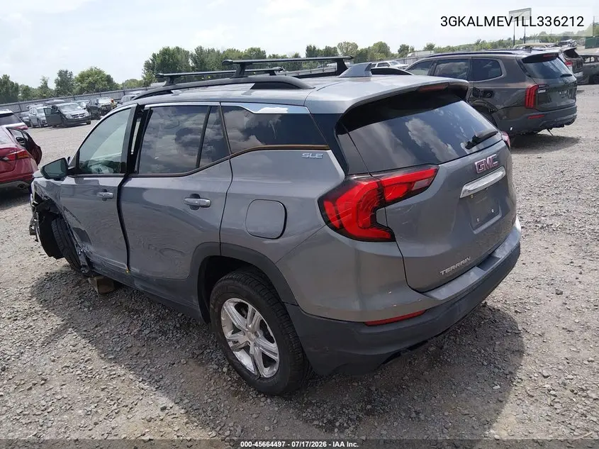 2020 GMC Terrain Fwd Sle VIN: 3GKALMEV1LL336212 Lot: 45664497