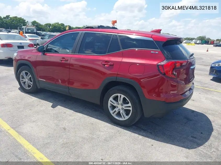2021 GMC Terrain Fwd Sle VIN: 3GKALMEV4ML321818 Lot: 45356732