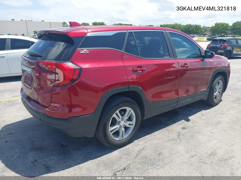 2021 GMC Terrain Fwd Sle VIN: 3GKALMEV4ML321818 Lot: 45356732