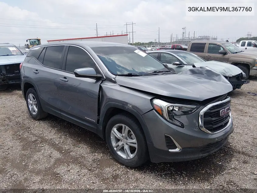 2021 GMC Terrain Fwd Sle VIN: 3GKALMEV9ML367760 Lot: 45393781