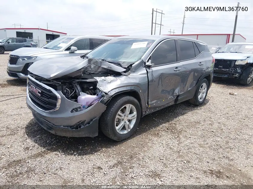 2021 GMC Terrain Fwd Sle VIN: 3GKALMEV9ML367760 Lot: 45393781
