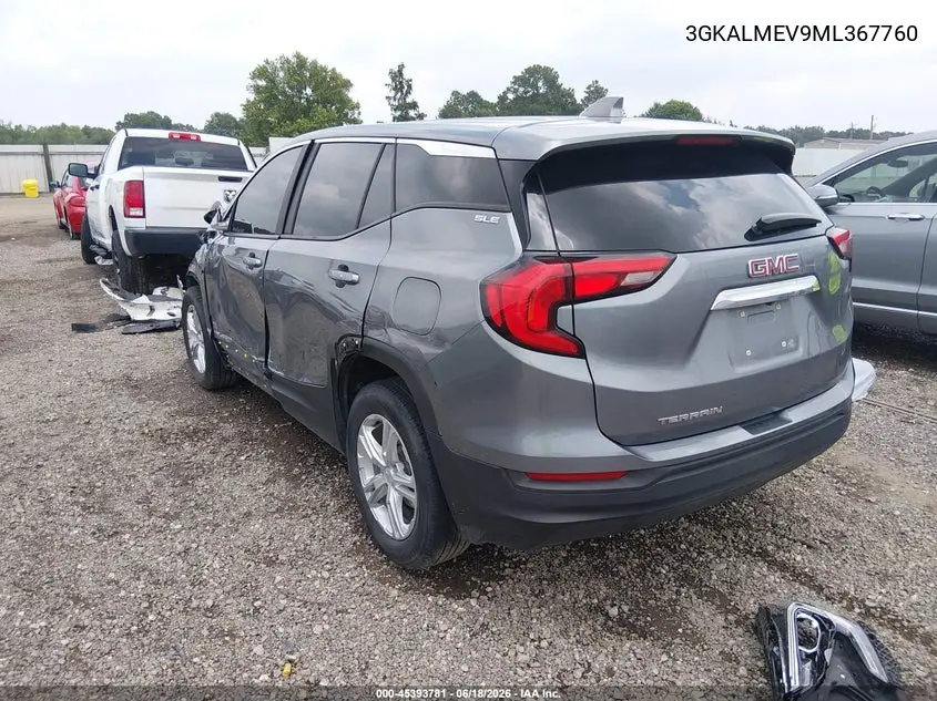 2021 GMC Terrain Fwd Sle VIN: 3GKALMEV9ML367760 Lot: 45393781