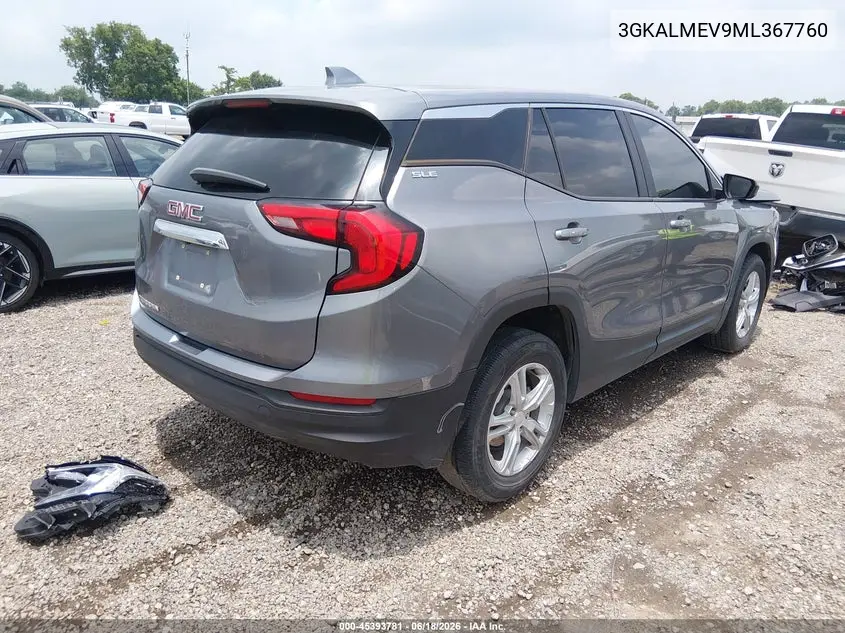 2021 GMC Terrain Fwd Sle VIN: 3GKALMEV9ML367760 Lot: 45393781