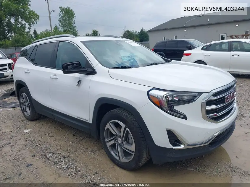 2021 GMC Terrain Fwd Slt VIN: 3GKALPEV6ML403244 Lot: 45669781