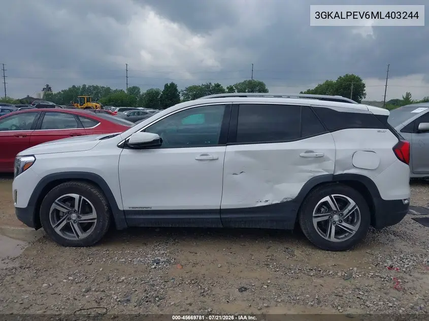 2021 GMC Terrain Fwd Slt VIN: 3GKALPEV6ML403244 Lot: 45669781