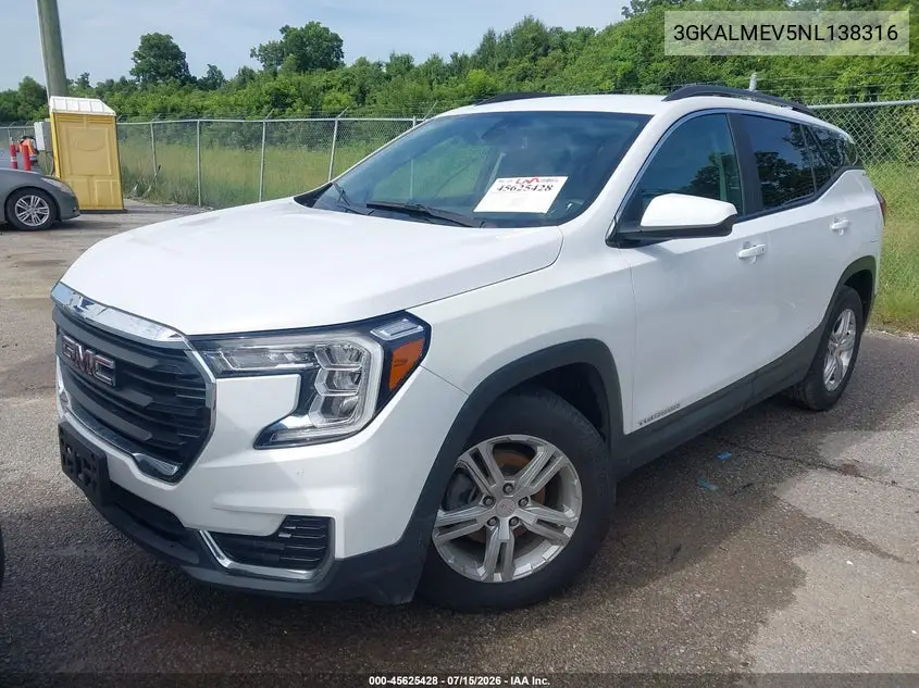2022 GMC Terrain Fwd Sle VIN: 3GKALMEV5NL138316 Lot: 45625428