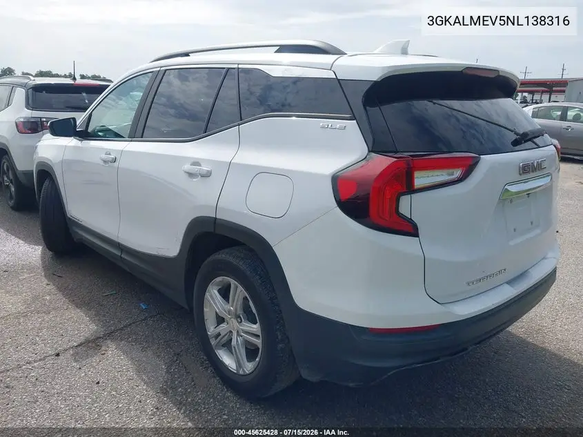 2022 GMC Terrain Fwd Sle VIN: 3GKALMEV5NL138316 Lot: 45625428