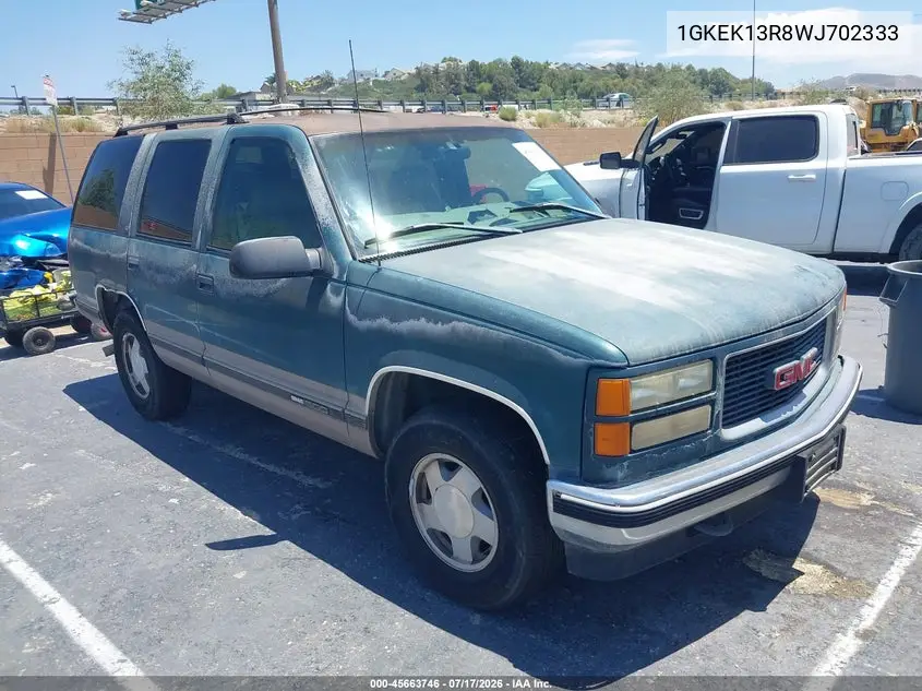 1998 GMC Yukon Slt VIN: 1GKEK13R8WJ702333 Lot: 45663746
