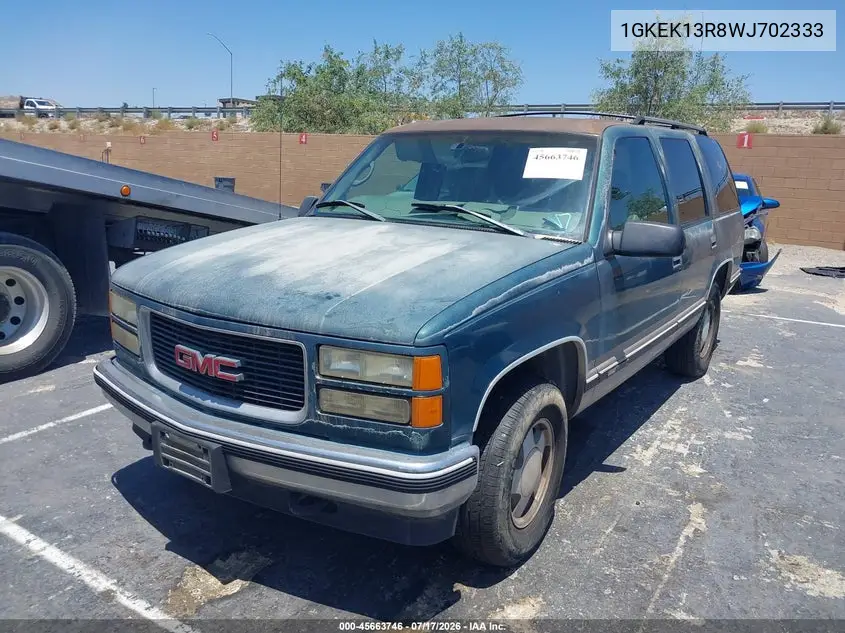 1998 GMC Yukon Slt VIN: 1GKEK13R8WJ702333 Lot: 45663746