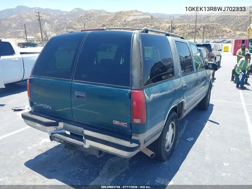1998 GMC Yukon Slt VIN: 1GKEK13R8WJ702333 Lot: 45663746