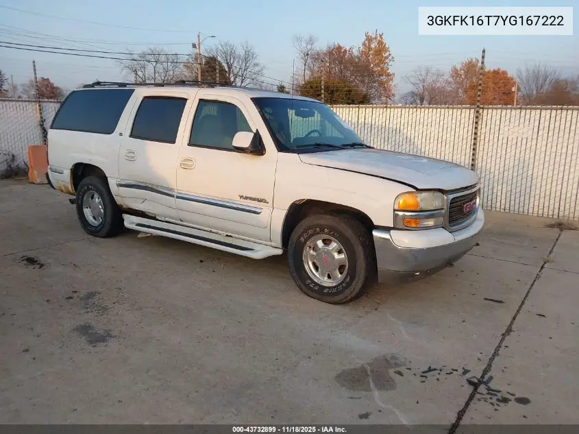 3GKFK16T7YG167222 2000 GMC Yukon Xl 1500 Slt
