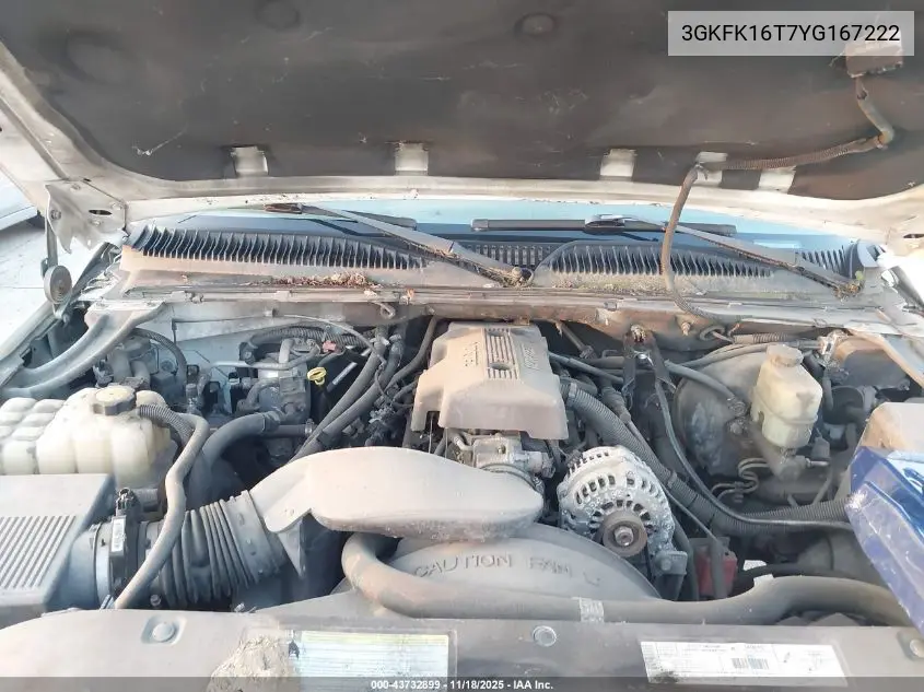 3GKFK16T7YG167222 2000 GMC Yukon Xl 1500 Slt