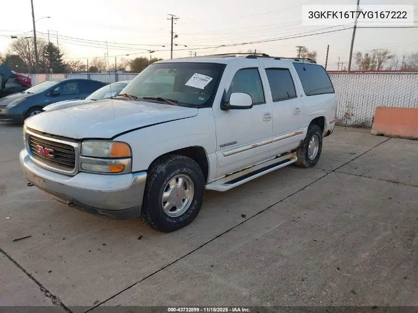 3GKFK16T7YG167222 2000 GMC Yukon Xl 1500 Slt