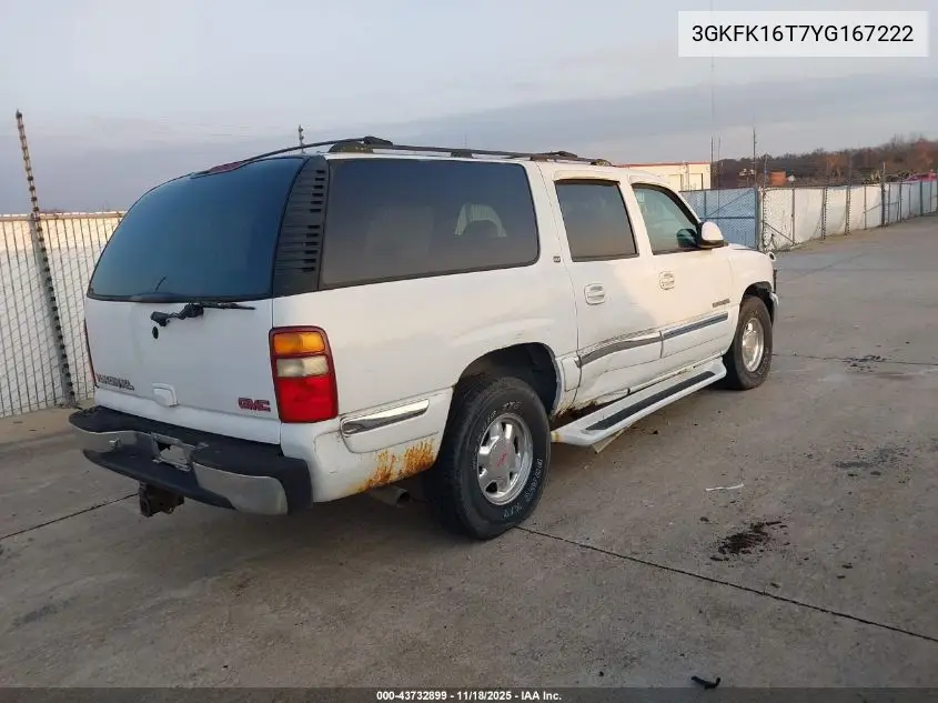 3GKFK16T7YG167222 2000 GMC Yukon Xl 1500 Slt