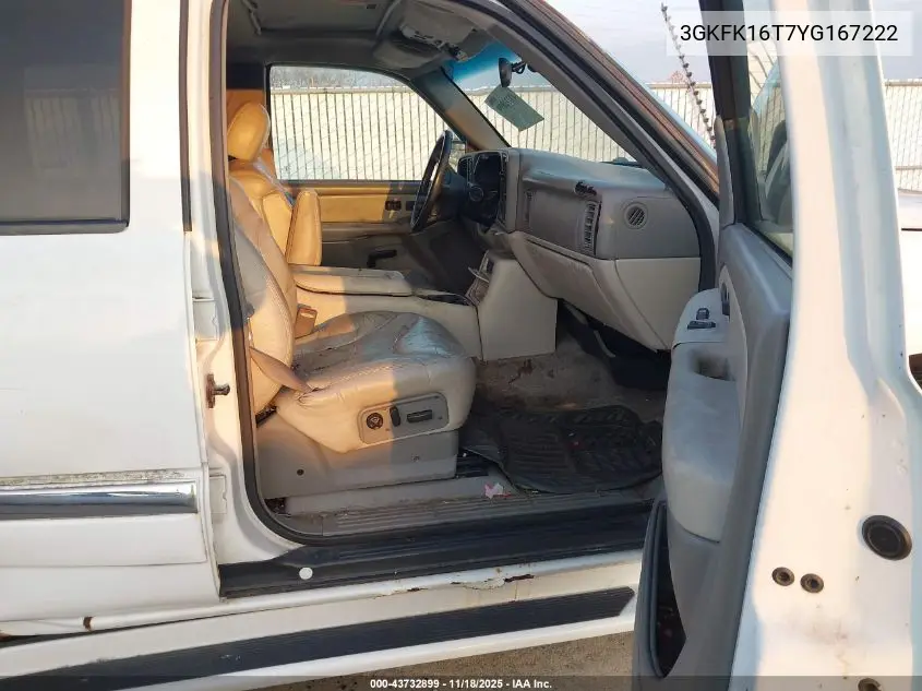 3GKFK16T7YG167222 2000 GMC Yukon Xl 1500 Slt