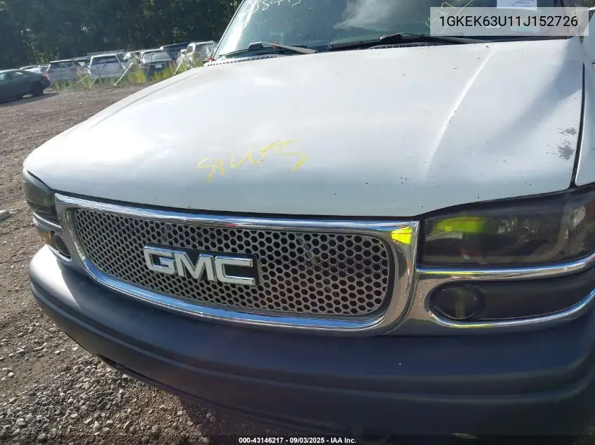 1GKEK63U11J152726 2001 GMC Yukon Denali