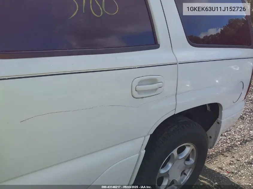 1GKEK63U11J152726 2001 GMC Yukon Denali