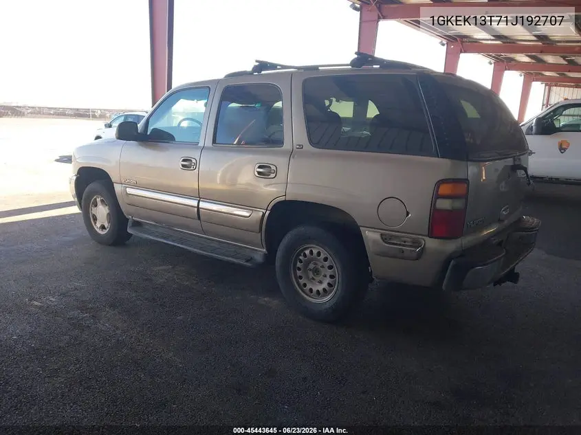 2001 GMC Yukon Slt VIN: 1GKEK13T71J192707 Lot: 45443645