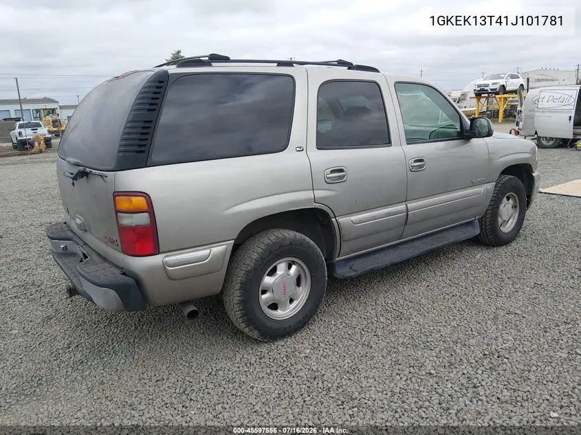 2001 GMC Yukon Slt VIN: 1GKEK13T41J101781 Lot: 45597556