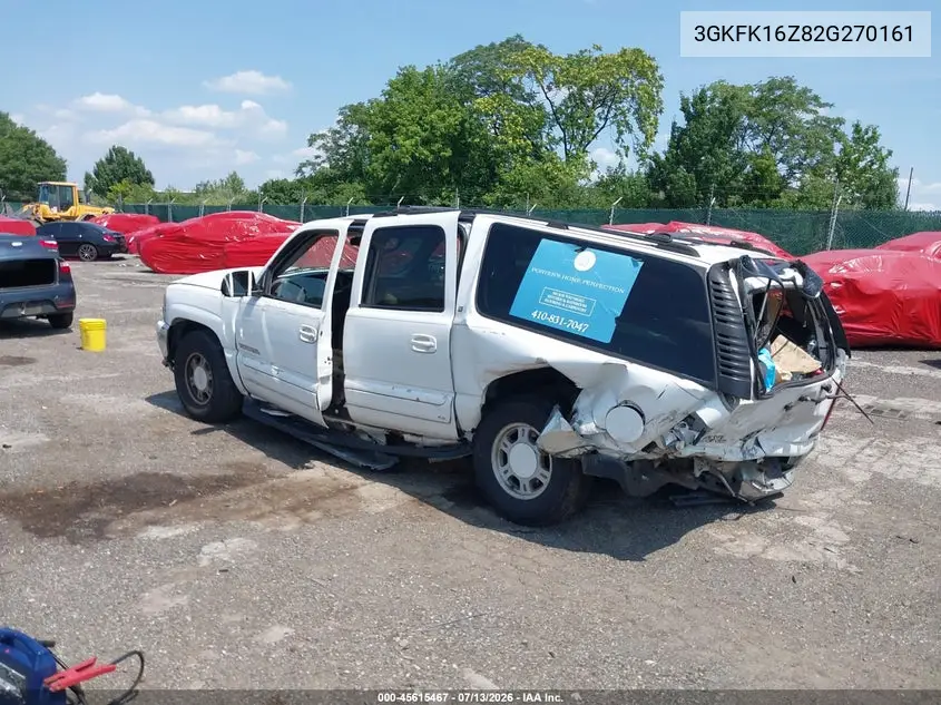 2002 GMC Yukon Xl 1500 Slt VIN: 3GKFK16Z82G270161 Lot: 45615467