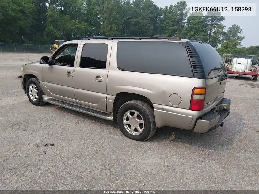 2002 GMC Yukon Xl 1500 Denali VIN: 1GKFK66U12J158298 Lot: 45641989