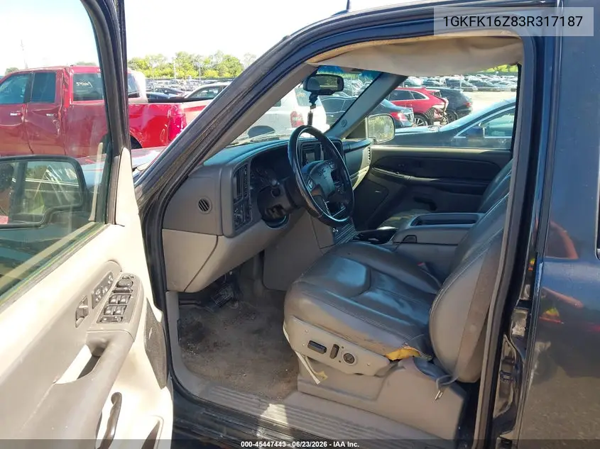 2003 GMC Yukon Xl 1500 Slt VIN: 1GKFK16Z83R317187 Lot: 45447443