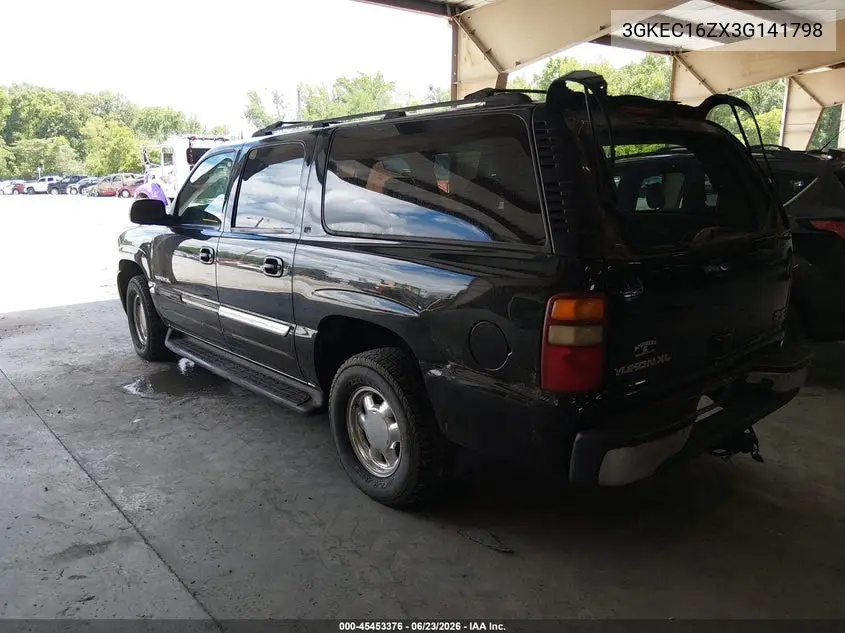 2003 GMC Yukon Xl 1500 Slt VIN: 3GKEC16ZX3G141798 Lot: 45453376