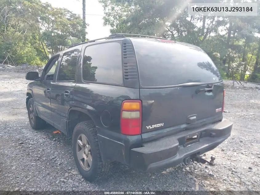 2003 GMC Yukon Denali VIN: 1GKEK63U13J293184 Lot: 45585356