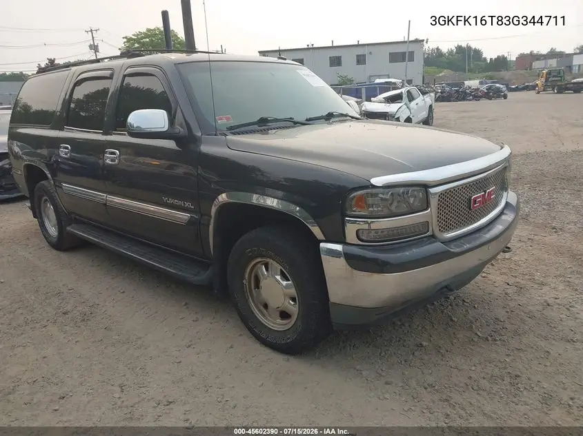 2003 GMC Yukon Xl 1500 Slt VIN: 3GKFK16T83G344711 Lot: 45602390