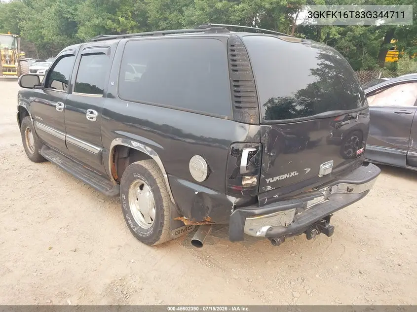 2003 GMC Yukon Xl 1500 Slt VIN: 3GKFK16T83G344711 Lot: 45602390