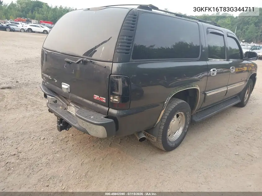 2003 GMC Yukon Xl 1500 Slt VIN: 3GKFK16T83G344711 Lot: 45602390