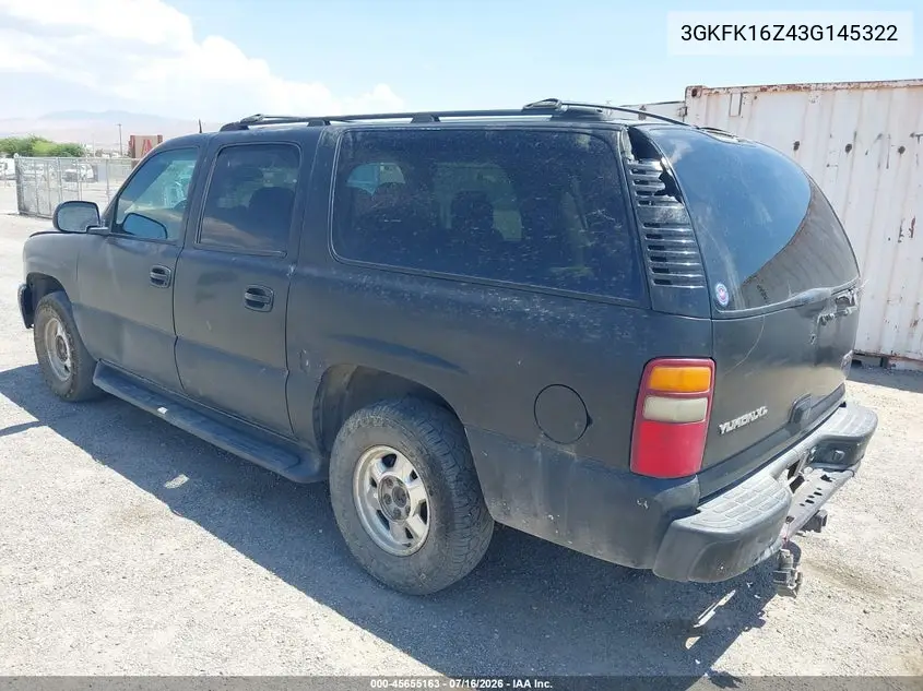 2003 GMC Yukon Xl 1500 Slt VIN: 3GKFK16Z43G145322 Lot: 45655163