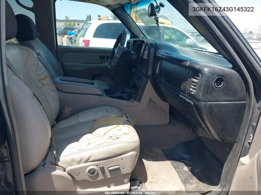 2003 GMC Yukon Xl 1500 Slt VIN: 3GKFK16Z43G145322 Lot: 45655163