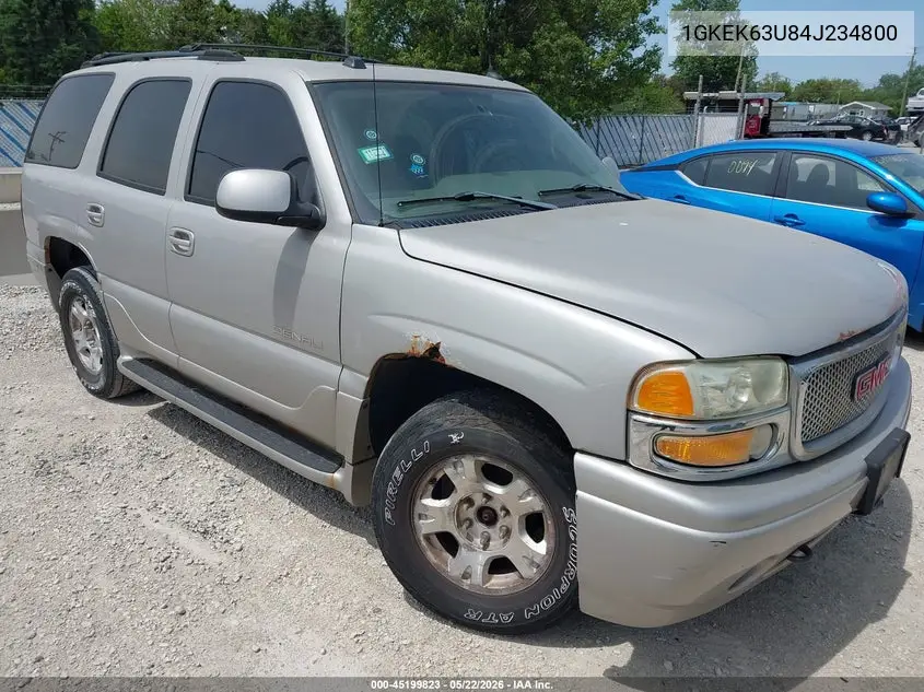 2004 GMC Yukon Denali VIN: 1GKEK63U84J234800 Lot: 45199823