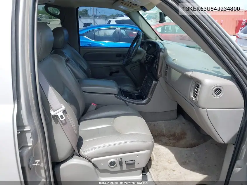 2004 GMC Yukon Denali VIN: 1GKEK63U84J234800 Lot: 45199823