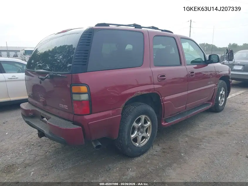 2004 GMC Yukon Denali VIN: 1GKEK63U14J207339 Lot: 45207096