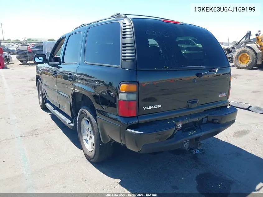 2004 GMC Yukon Denali VIN: 1GKEK63U64J169199 Lot: 45578223